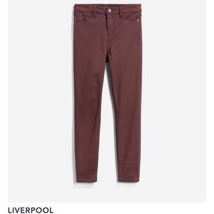 Burgundy Liverpool High-rise Skinny Jean (size 16)